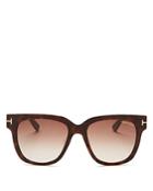 Tom Ford Tracy Square Polarized Sunglasses, 54mm
