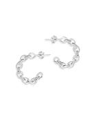Sterling Forever Sterling Silver Open Link Hoop Earrings