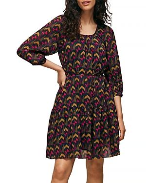 Whistles Geometric Ikat Trapeze Dress