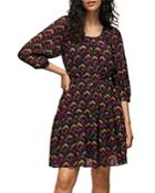 Whistles Geometric Ikat Trapeze Dress