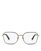 Tiffany & Co. Women's Black On Rubedo Rectangle Optical Glasses, 55mm