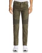 True Religion Rocco Moto Slim Fit Jeans In Coated Olive