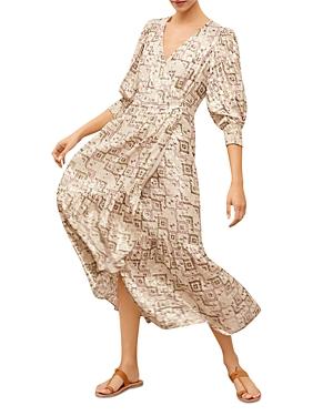 Gerard Darel Solange Metallic Midi Dress
