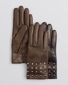 Bloomingdale's Studded Leather Gloves