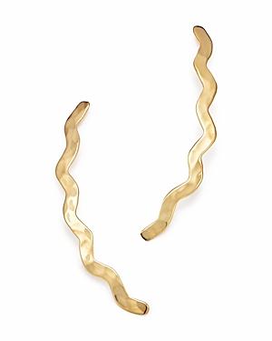 14k Yellow Gold Zig Zag Hammered Climber Earrings - 100% Exclusive