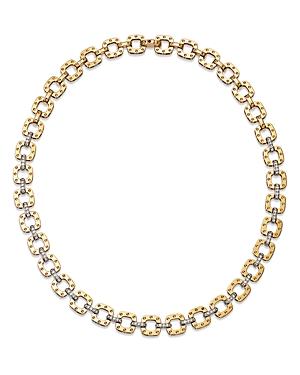Roberto Coin 18k Yellow Gold Pois Mois Diamond Link Collar Necklace, 16