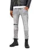 G-star Raw 5620 3d Knee-zip Super Slim Jeans In Kamden Gray