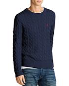 Polo Ralph Lauren Cotton Cable-knit Regular Fit Crewneck Sweater