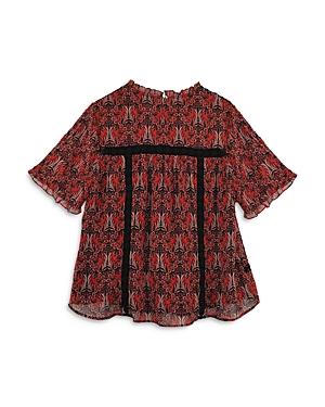 Daniel Rainn Plus Short Sleeve Printed Blouse