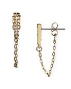 Rebecca Minkoff Pave Chain Loop Stud Earrings