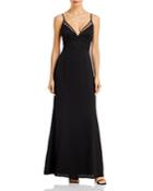 Aqua V Neck Evening Dress - 100% Exclusive