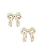 Baublebar Clio Imitation Pearl Bow Stud Earrings In Gold Tone
