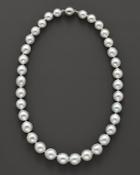 Cultured White South Sea Pearl Necklace In 14k White Gold, 18