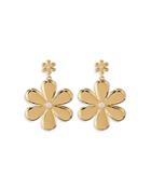 Luv Aj Crystal Daisy Statement Earrings In Gold Tone