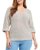 Nic+zoe Plus Rainbow Mix Sweater