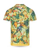 Orlebar Brown Travis Club Tropicana Print Tailored Fit Button Down Short Sleeve Shirt