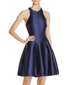 Aqua Cutout Fit-and-flare Dress