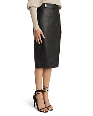 Reiss Kali Leather Midi Pencil Skirt