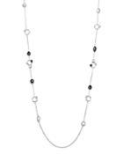 Ippolita Sterling Silver Rock Candy Open Station Mother-of-pearl Doublet, Hematite Doublet And Clear Quartz Necklace In Piazza, 40