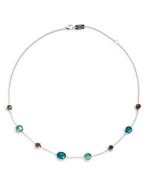 Ippolita Sterling Silver 925 Wonderland Multi Stone Statement Necklace, 16-18