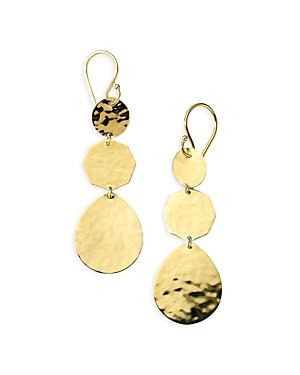 Ippolita 18k Yellow Gold Classico Crinkle Triple Drop Earrings