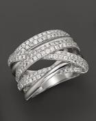 Diamond Crossover Band In 14k White Gold, 1.45 Ct. T.w.
