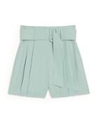 Sandro Artus Belted High Rise Shorts