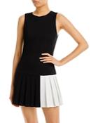 Alice+olivia Colorblock Pleated Drop Waist Dress