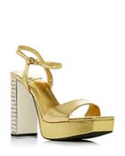 Jeffrey Campbell Women's Dias Embellished High Block Heel Sandals