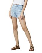 Dl1961 Emilie High Rise Jean Shorts In Jet Stream