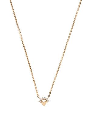 Nouvel Heritage 18k Yellow Gold Mystic Diamond Small Love Pendant Necklace, 16.5
