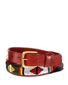 To The Market Men's Beaded Leather Belt