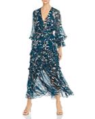 Amur Floral-silk Balloon-sleeve Maxi Dress