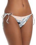 Agua Bendita Alegria Embroidered Side Tie Bikini Bottom