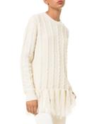 Michael Michael Kors Cashmere Embroidered Fringe Sweater