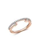 Bloomingdale's Diamond Delicate Cuff & Band Ring In 14k Rose Gold, 0.20 Ct. T.w. - 100% Exclusive