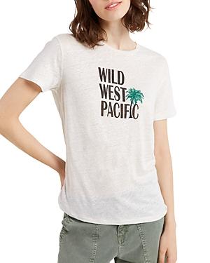 Gerard Darel Assia Linen Graphic Print Top