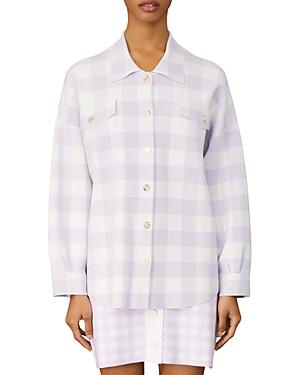 Maje Michael Checkered Shirt Jacket