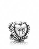 Pandora Charm - Sterling Silver Birthday Milestones, 18, Moments Collection