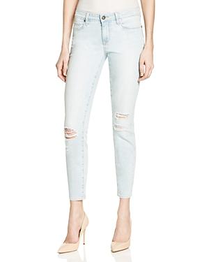 Paige Denim Verdugo Distressed Skinny Ankle Jeans In Lainey Destructed