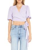 Bardot Isabella Cropped Wrap Top