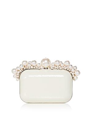 Jimmy Choo Cloud Small Leather & Faux Pearl Box Clutch