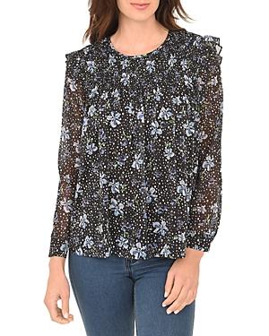 Daniel Rainn Ruffled Floral Print Top