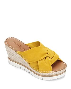 Gentle Souls By Kenneth Cole Women's Elyssa Braid Suede Espadrille Wedge Sandals