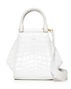 Max Mara Small Croc-embossed Leather Tote