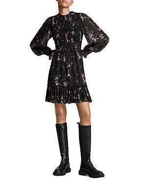 Allsaints Ayla Vimur Smocked Mini Dress