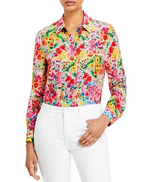 Alice And Olivia Willa Floral-print Silk Shirt