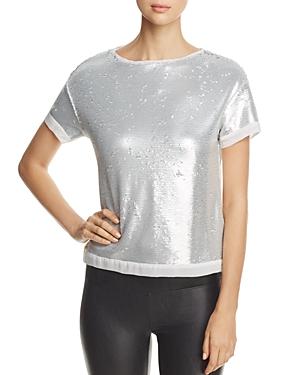 Three Dots Sequined Boxy Top