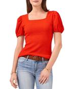 Vince Camuto Smocked Puff Sleeve Top