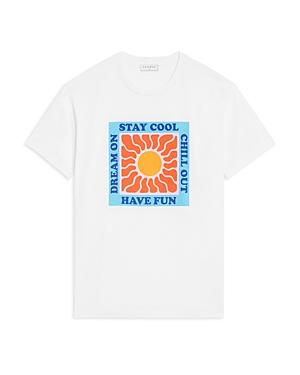 Sandro Azur Screenprinted Cotton Tee